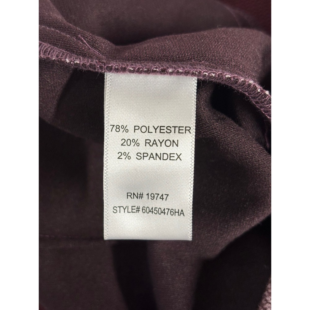 Counterparts Womens Plum Textured Pull On Bootcut Dress Pants Mid Rise M NWT - Picture 4 of 4